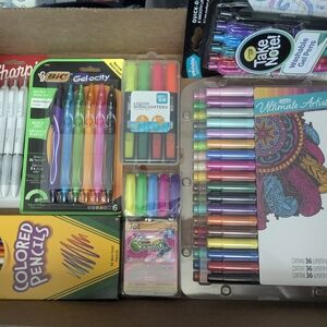 Assorted Colorful Writing Supplies Set